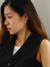 Load image into Gallery viewer, Modern Teardrop Studded Hoop Earrings
