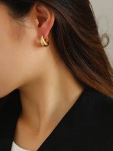 Load image into Gallery viewer, Modern Teardrop Studded Hoop Earrings
