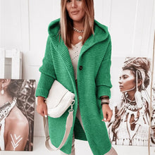 Load image into Gallery viewer, Buckle Hooded Collar Sweater Cardigan Outerwear
