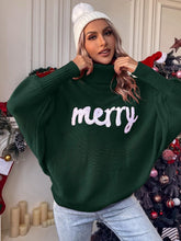 Load image into Gallery viewer, Merry Christmas Turtleneck Long Sleeve Sweater
