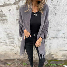Load image into Gallery viewer, Tassel Trim Relaxed Shawl
