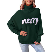 Load image into Gallery viewer, Merry Christmas Turtleneck Long Sleeve Sweater
