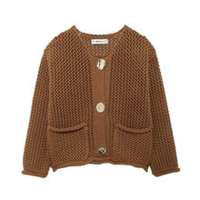 Load image into Gallery viewer, Classic Long Sleeves Pockets Cardigan
