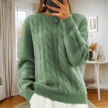 Load image into Gallery viewer, Retro Twist Long Sleeve Ribbed Knit Sweater
