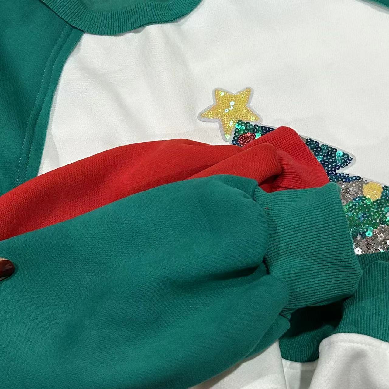 Christmas Tree Sequined Long Sleeve Sweatshirt