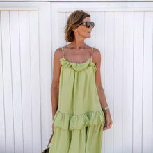 Load image into Gallery viewer, Simple Spaghetti Straps Ruffle Tiered Maxi Dress
