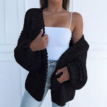 Load image into Gallery viewer, Chunky Oversized Cable Knit Baggy Sleeve Cardigan
