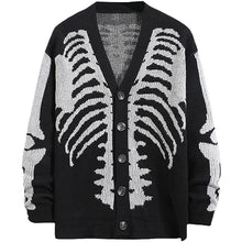 Load image into Gallery viewer, Unisex Halloween Skeleton Knitted Cardigan Sweater
