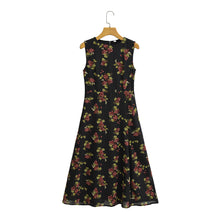 Load image into Gallery viewer, Floral Print Sleeveless Midi Dress
