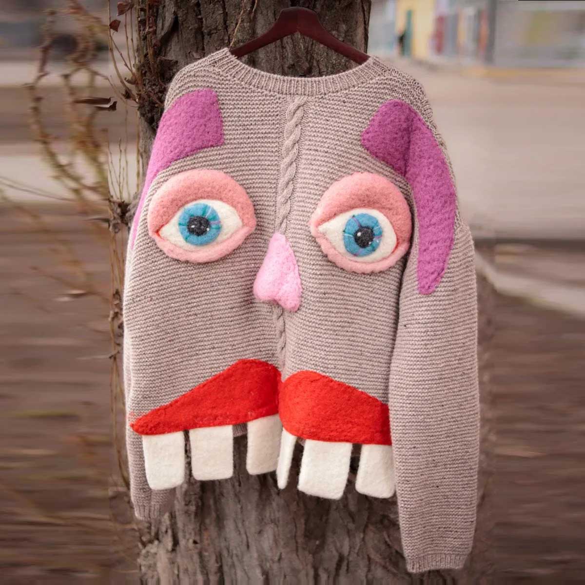 Cute Ugly Sweater Knit Cardigan