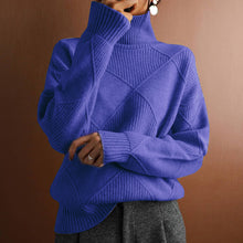 Load image into Gallery viewer, Geometric Turtleneck Long Sleeve Sweater
