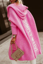 Load image into Gallery viewer, Large Long Simply Live Hooded Cardigan
