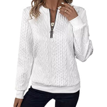 Load image into Gallery viewer, Casual Long Sleeve Zipper Solid Color Sweatshirt
