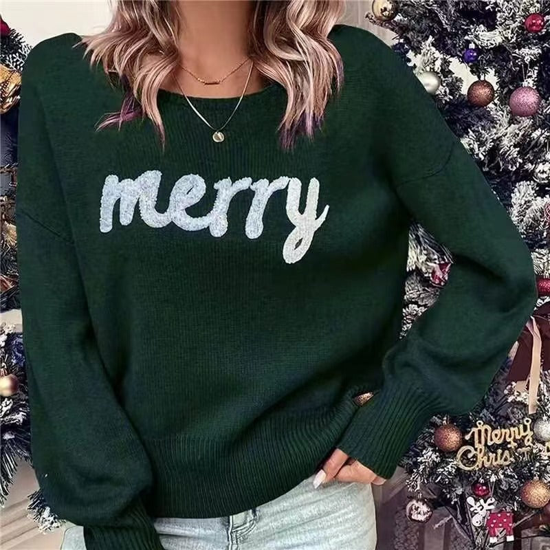 Christmas round Neck Long Sleeved Pullover Sweater