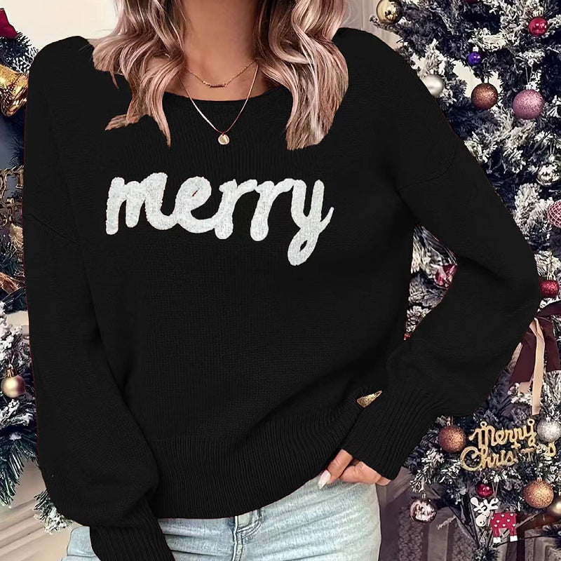 Christmas round Neck Long Sleeved Pullover Sweater
