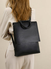 Load image into Gallery viewer, Black Leather Backpack Women
