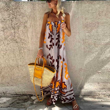 Load image into Gallery viewer, Casual Spaghetti Straps Print Maxi Dress
