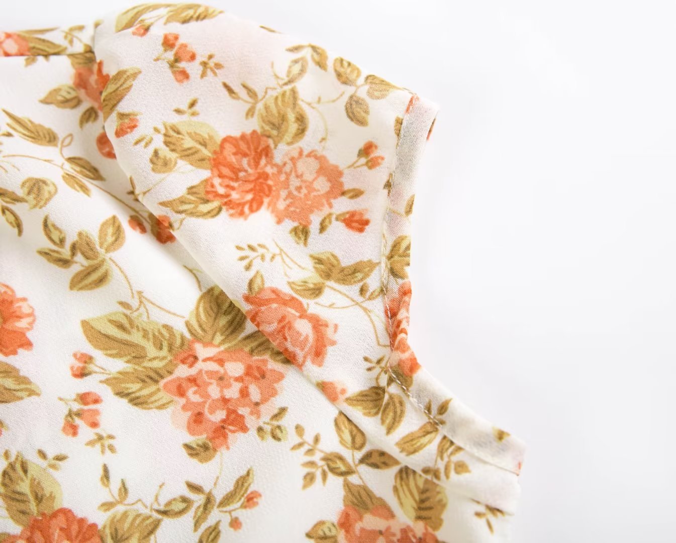 Yellow Floral Print Buttons Down Midi Dress