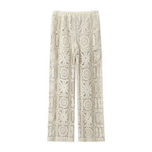 Load image into Gallery viewer, Beige Hollow Crochet Knitted Coverup Top
