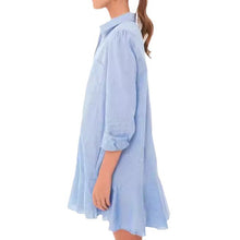 Load image into Gallery viewer, Simple Collar Buttons Down Ruffled Mini Dress
