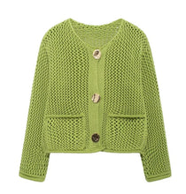 Load image into Gallery viewer, Classic Long Sleeves Pockets Cardigan

