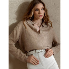 Load image into Gallery viewer, Simple Collar Long Sleeve Sweater
