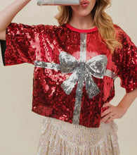 Load image into Gallery viewer, Loose Sequin Christmas T-shirt
