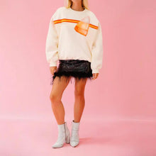 Load image into Gallery viewer, Halloween Ghost Time Black Pullover Sequined Sweatshirt
