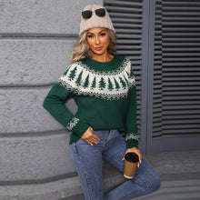 Load image into Gallery viewer, Vintage Pines Knit Holiday Christmas Sweater
