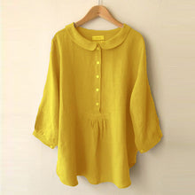 Load image into Gallery viewer, Simple Buttons Collared Long Sleeves Blouse
