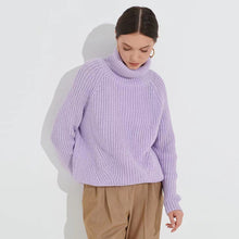 Load image into Gallery viewer, Simple Turtleneck Long Sleeve Sweater
