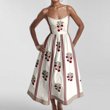 Load image into Gallery viewer, Floral Print Suspender Midi Dress
