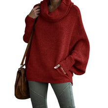 Load image into Gallery viewer, Long Sleeves Cowl Neck Pullover Sweater with Pockets
