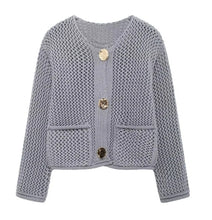 Load image into Gallery viewer, Classic Long Sleeves Pockets Cardigan
