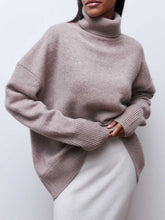 Load image into Gallery viewer, Simple Loose Turtleneck Pullover Sweater
