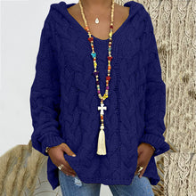 Load image into Gallery viewer, Baggy Casual Knitwear Tops Hooded Jumper Long Sleeve V Neck Loose Sweater
