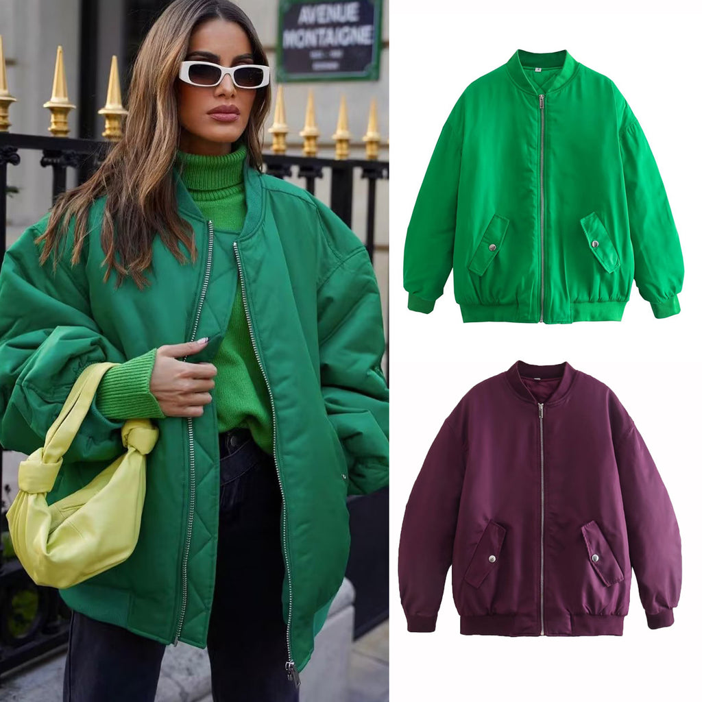 Loosr Bomber Zipper Up Jacket