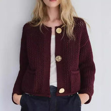 Load image into Gallery viewer, Classic Long Sleeves Pockets Cardigan
