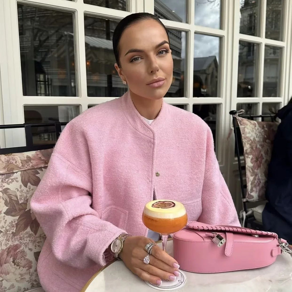 Oversize Stand Up Bomber Jacket