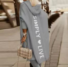 Load image into Gallery viewer, Large Long Simply Live Hooded Cardigan
