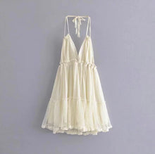 Load image into Gallery viewer, Straps Tiered Backless Mini Sun Dress

