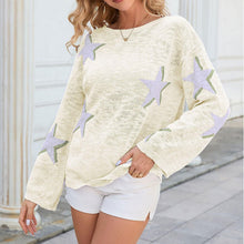 Load image into Gallery viewer, Loose Star Knitted Long Sleeve Sweater
