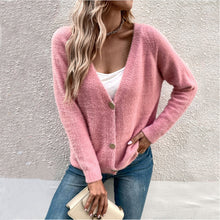 Load image into Gallery viewer, Simple V-neck Breasted Cardigan
