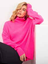 Load image into Gallery viewer, High Collar Knit Oversized Sweater
