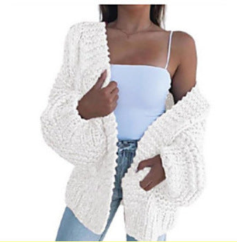 Chunky Oversized Cable Knit Baggy Sleeve Cardigan