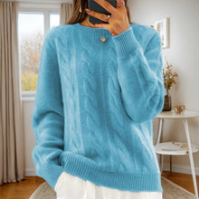 Load image into Gallery viewer, Retro Twist Long Sleeve Ribbed Knit Sweater
