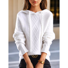 Load image into Gallery viewer, Classic Jacquard Knit Hooded Sweater
