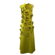Load image into Gallery viewer, Elegant Sleeveless Mock Neck 3D Floral Maxi Dress

