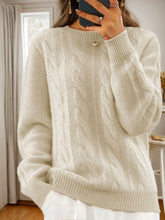 Load image into Gallery viewer, Retro Twist Long Sleeve Ribbed Knit Sweater
