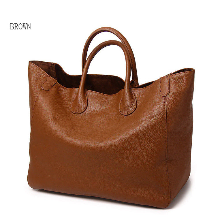 Large Classic Leather Tote Bag